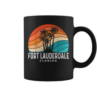 Fort Lauderdale Beach Florida Palm Tree Beach Souvenir Coffee Mug | Mazezy