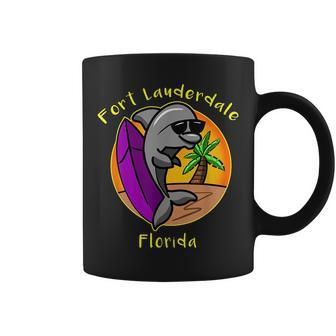 Fort Lauderdale Florida Dolphin Vacation Design Souvenir Coffee Mug | Mazezy