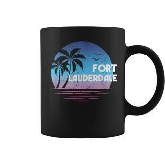 Fort Lauderdale Florida Retro Vintage Distressed Coffee Mug | Mazezy
