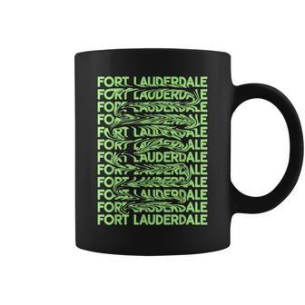Fort Lauderdale Florida Vintage Psychedelic Coffee Mug | Mazezy