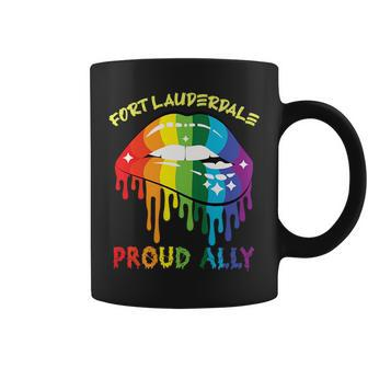 Fort Lauderdale Proud Ally Lgbtq Pride Sayings Coffee Mug | Mazezy