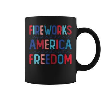 Fourth Of July Fireworks Sparklers America Freedom Celebrate Freedom Funny Gifts Coffee Mug | Mazezy