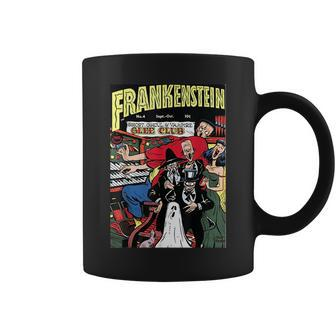 Frankenstein Halloween Horror Vintage Comic Book Retro Funny Halloween Funny Gifts Coffee Mug | Mazezy