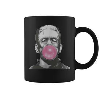 Frankenstein Monster With Pink Bubblegum Bubble Coffee Mug | Mazezy