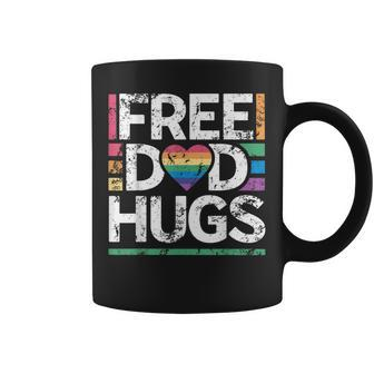 Free Dad Hugs Lgbtq Gay Pride Month Rainbow Fathers Day Coffee Mug | Mazezy