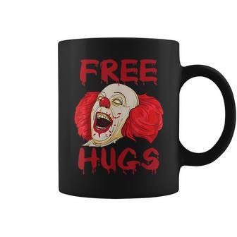 Free Hugs Halloween Evil Killer Scary Clown Horror Scary Clown Coffee Mug | Mazezy