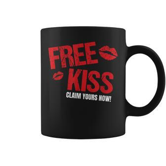 Free Kiss Claim Yours Now Best Valentine's Day Coffee Mug | Mazezy