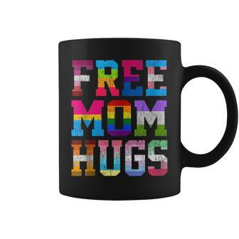 Free Mom Hugs For Pride Month Lgbt Mothers Day Coffee Mug | Mazezy
