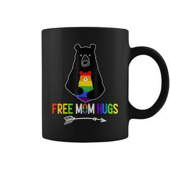 Free Mom Hugs Pride Lgbtq Gay Rainbow Flag Mama Bear Coffee Mug | Mazezy