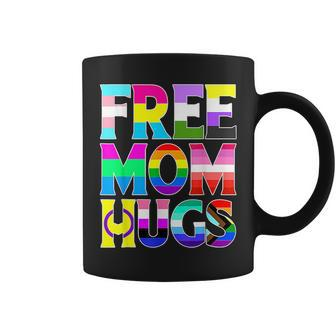 Free Mom Hugs Rainbow Flag Lgbtq Pride Month Cute Trans Coffee Mug | Mazezy