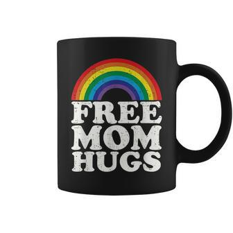 Free Mom Hugs Rainbow Lgbt Pride Month Human Rights Coffee Mug | Mazezy