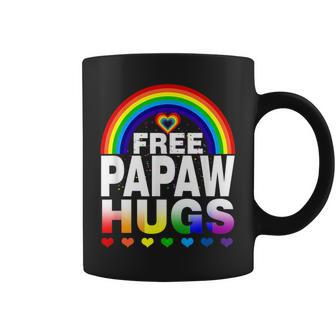 Free Papaw Hugs Free Dad Hugs Rainbow Gay Pride Coffee Mug | Mazezy