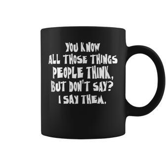 Free Speech My Constitutional Rights I Say What I Think Coffee Mug | Mazezy