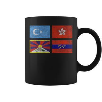 Free Tibet Uyghurs Hong Kong Inner Mongolia China Flag Coffee Mug | Mazezy