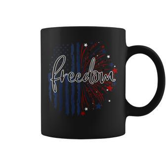 Freedom Firework Flag Freedom Funny Gifts Coffee Mug | Mazezy