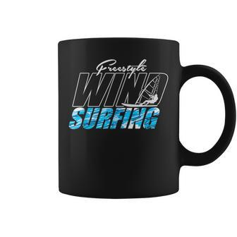 Freestyle Windsurfer Windsurfing Surfboard Ocean Wave Surf Coffee Mug | Mazezy