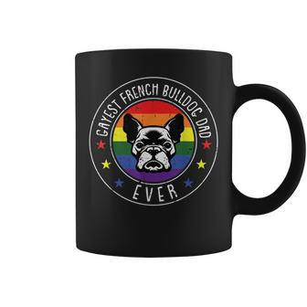 French Bulldog Dad Lgbt-Q Gay Pride Frenchie Dog Lover Ally Coffee Mug | Mazezy DE