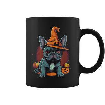 French Bulldog Witch Hat Halloween Costume Dog Lover Puppy Coffee Mug | Mazezy