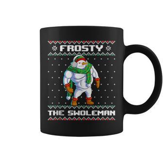 Frosty The Swoleman Snowman Gym Christmas Ugly Sweater Coffee Mug | Mazezy