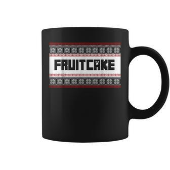 Fruitcake Ugly Xmas Sweater Coffee Mug | Mazezy