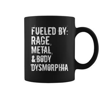 Fueled By Rage Metal And Body Dysmorphia Grunge Style Coffee Mug - Monsterry