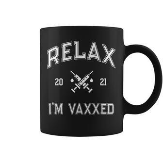 Fully Vaccinated Relax I'm Vaxxed 2021 I Got It Vaccine Shot Coffee Mug | Mazezy
