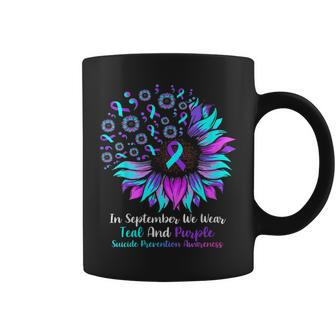 Fun In September We Wear Teal And Purple Suicide Preventions Coffee Mug | Mazezy