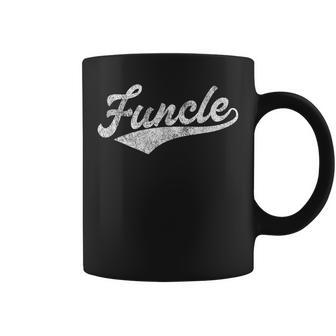 Funcle Funny Uncle Fathers Day Gift Baseball Style Vintage Gift For Mens Coffee Mug | Mazezy