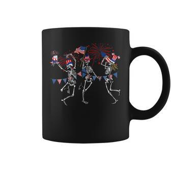 Funny 4Th Of July Dancing Skeleton Memorial Day Patriotic Coffee Mug | Mazezy