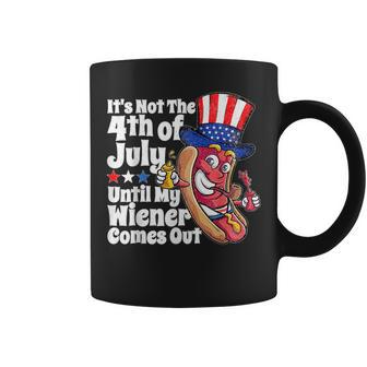 Funny 4Th Of July Hot Dog Wiener Comes Out Adult Humor Gift Humor Funny Gifts Coffee Mug | Mazezy