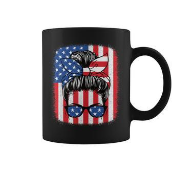 Funny 4Th Of July Patriotic American Flag Usa Women Girls Coffee Mug - Thegiftio UK