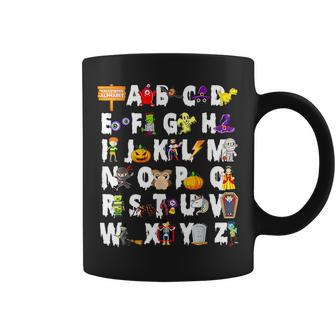 Abcs Alphabet Learning Teacher Spooky Halloween Coffee Mug - Monsterry AU