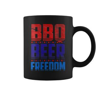 Funny American Flag Usa Bbq Beer Freedom Grill Party Summer Beer Funny Gifts Coffee Mug | Mazezy
