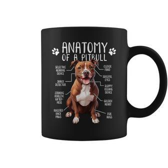 Funny Anatomy Pitbull Dog Cute Pittie Lover Pit Bull Owner Coffee Mug - Seseable