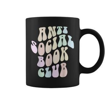 Funny Anti Social Book Club Librarian Retro Introvert Reader Coffee Mug | Mazezy