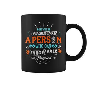 Axe Throwing Never Underestimate Lumberjack Coffee Mug - Monsterry
