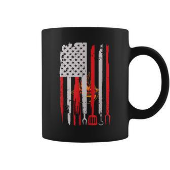 Funny Bbq Grilling Tools Vintage Usa Flag For Men Dad Gift For Mens Coffee Mug | Mazezy