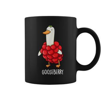 Funny Berry Goosey Cute Goose Raspberry Geese Sarcastic Pun Coffee Mug | Mazezy