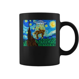 Bigfoot Bigfoot Alien Starry Night Coffee Mug - Seseable
