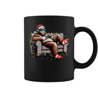 Bigfoot Gamer Christmas Sasquatch Xmas Believer Men Coffee Mug | Mazezy