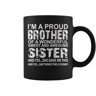 Birthday For Brother From Awesome Sister Present Coffee Mug | Mazezy
