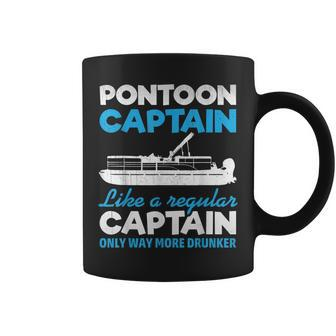 Funny Boating Gift - Pontoon Captain Way More Drunker Coffee Mug - Thegiftio UK