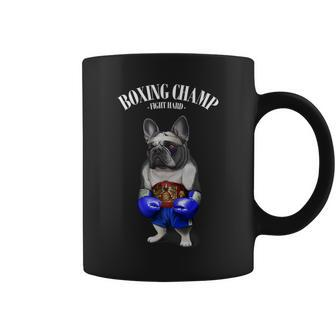 Funny Boxing Champion French Bull Dog Fighter Coffee Mug - Monsterry UK