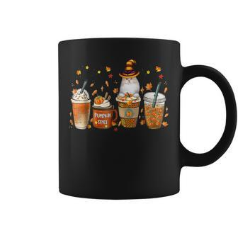 British Longhair Cat Fall Coffee Pumpkin Spice Latte Coffee Mug | Mazezy