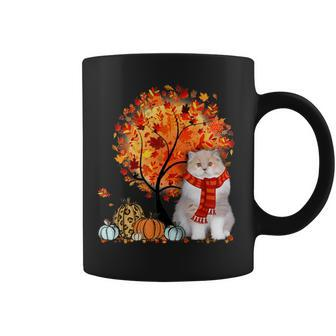 British Longhair Cat Thanksgiving Autumn Cat Lover Coffee Mug | Mazezy