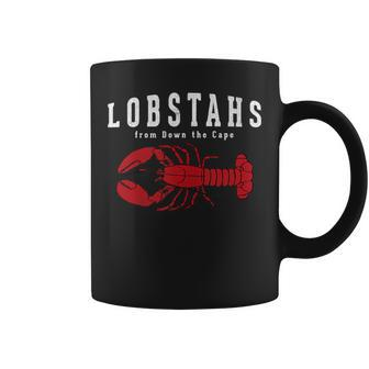 Funny Cape Cod Accent Lobster Lobstahs Down Cape Distressed Coffee Mug - Thegiftio UK