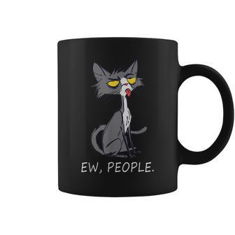 Funny Cat Ew People Meowy Cat Lovers Men Womens Gifts Coffee Mug | Mazezy