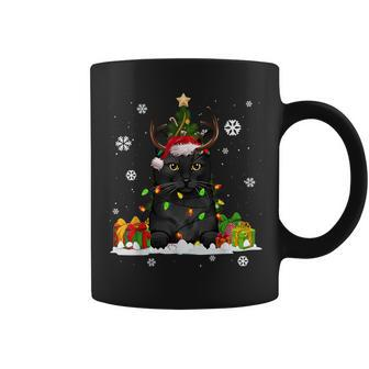 Cat Lover Cute Bombay Santa Hat Ugly Christmas Sweater Coffee Mug - Monsterry