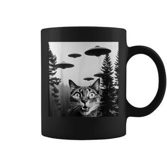Cats With Alien Ufo Spaceship Cat Lovers Coffee Mug | Mazezy UK