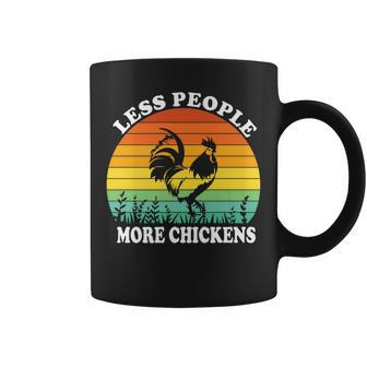 Funny Chicken Lover Farmer Less People More Chickens Women Coffee Mug - Thegiftio UK